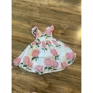 Pink Chicken Girls' Liv Hydrangea Print Dress Little Kid SZ 4T